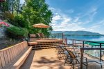 The open deck on the waterfront landing is large and perfect for entertaining.